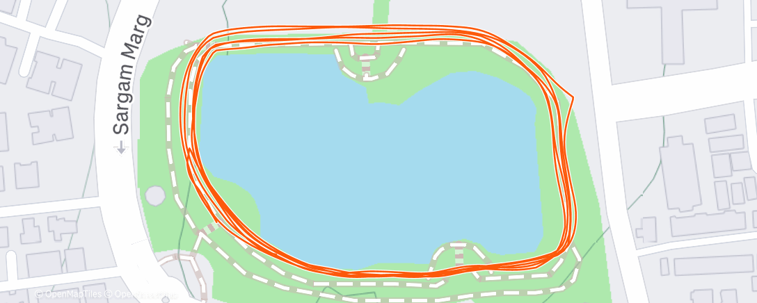 Карта физической активности (2x600m intervals. Just not my day today)
