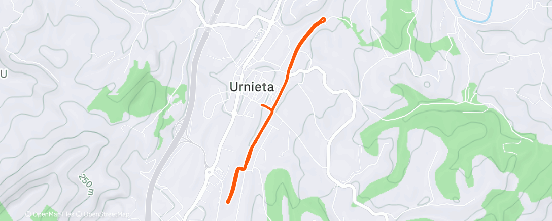 Mapa de la actividad, Carrera de noche