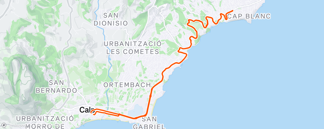 Map of the activity, Afternoon Ride