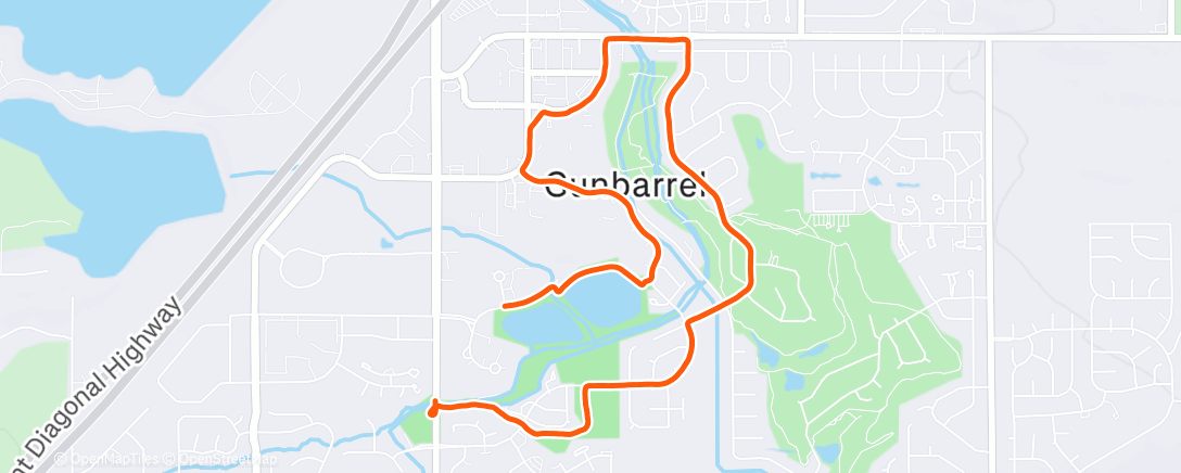 Map of the activity, Morning Run