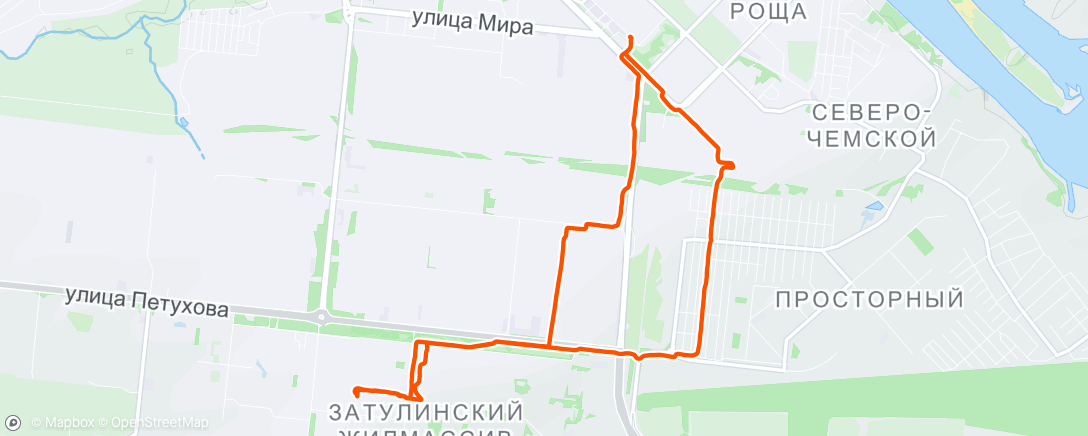 Map of the activity, Утренняя прогулка