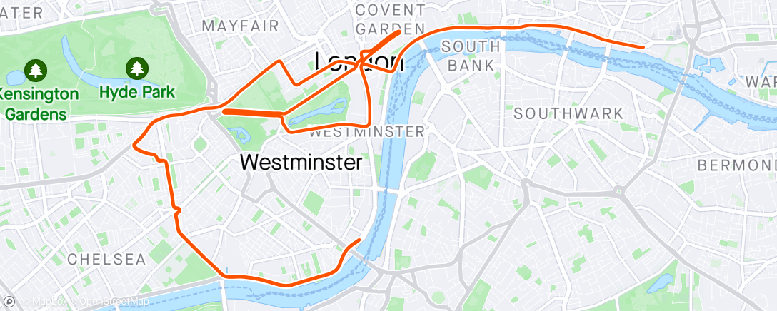 Map of the activity, Zwift - HIIT 80% FTP #2 in London