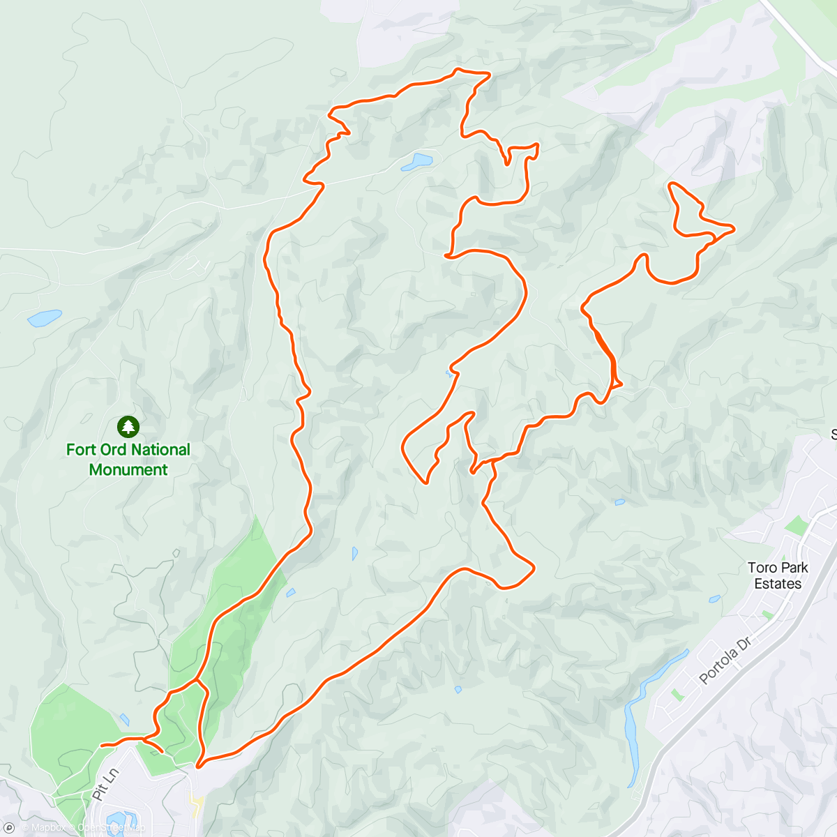 Map of the activity, A mountain biker yelled "WALKER!" to his buddies