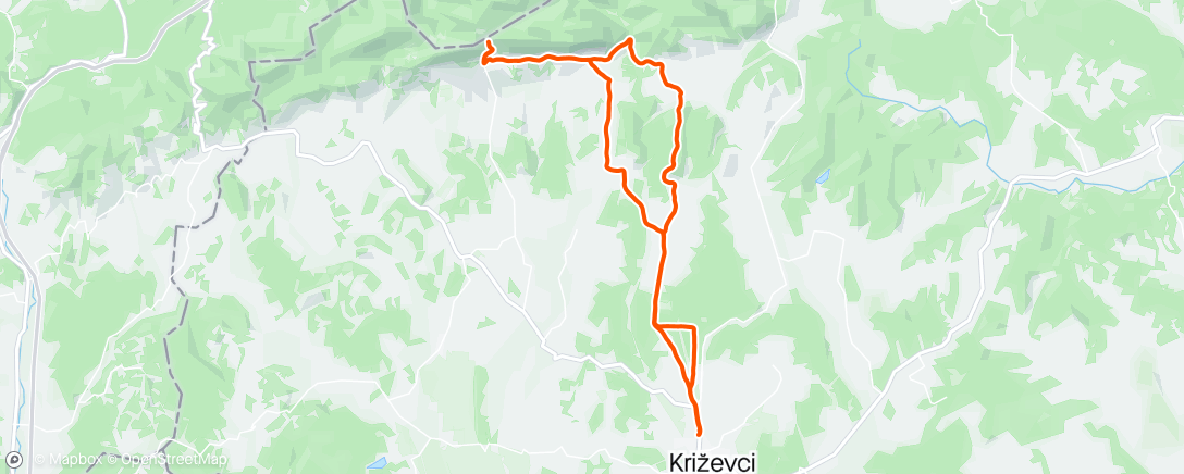 Map of the activity, Mtb ride