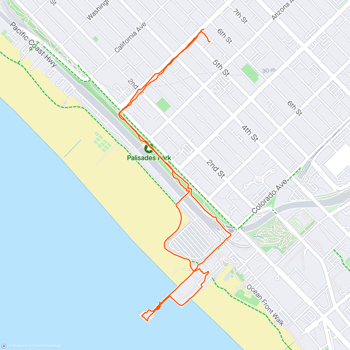 Kaart van de activiteit “Santa Monica”