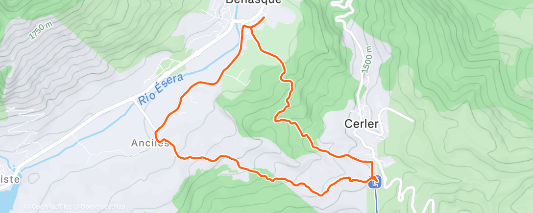 Карта физической активности (Benasque - Anciles - Cerler - Benasque)