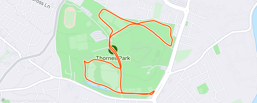Map of the activity, Easy Wakey Park Run….100 finally up!