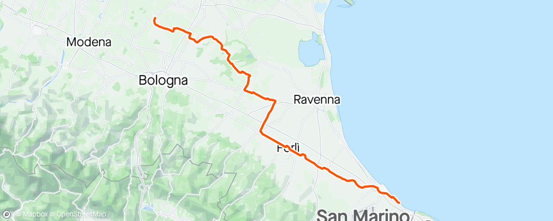 Map of the activity, Giro d’Italia stage 13