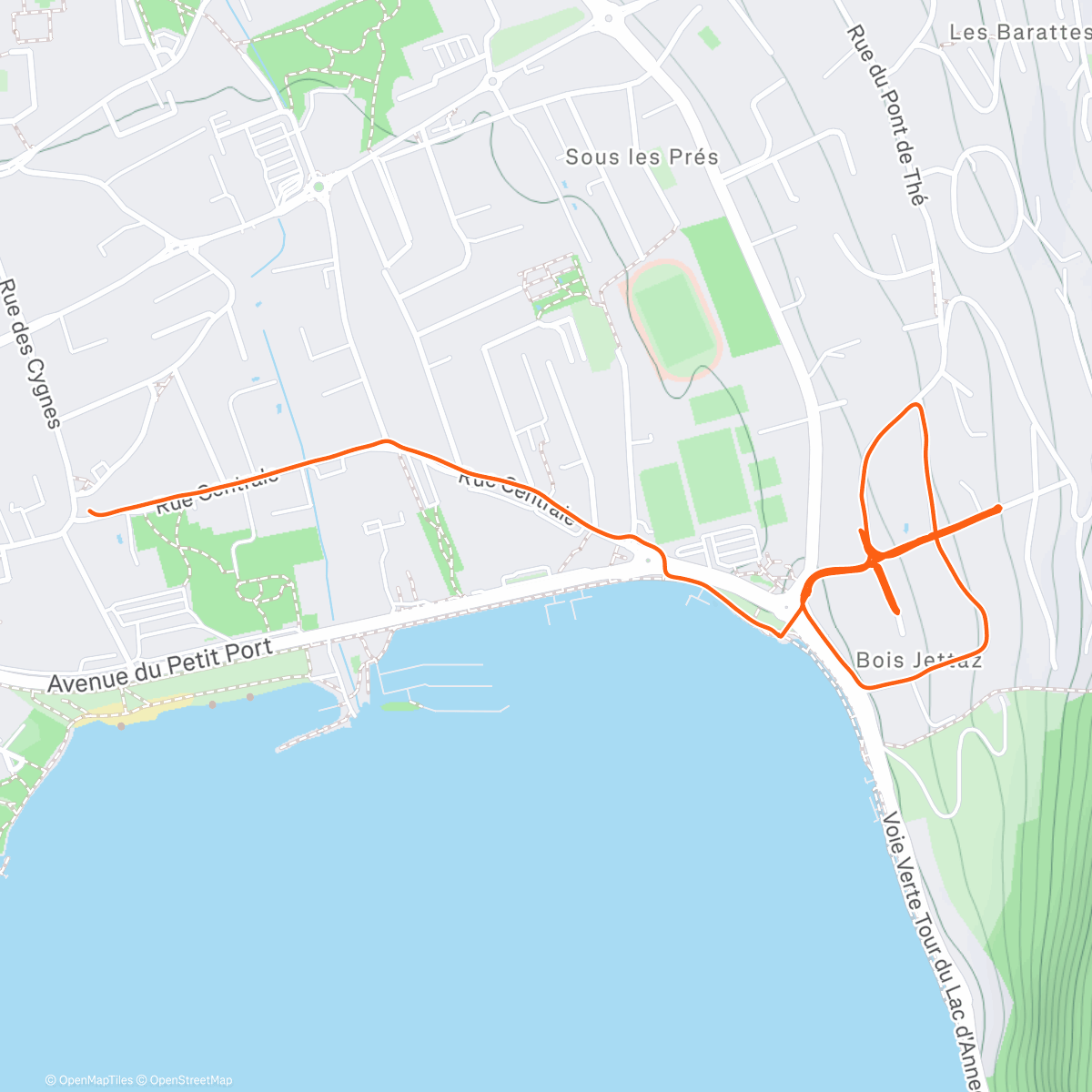 Map of the activity, Côtes et torture de mollets 🦵