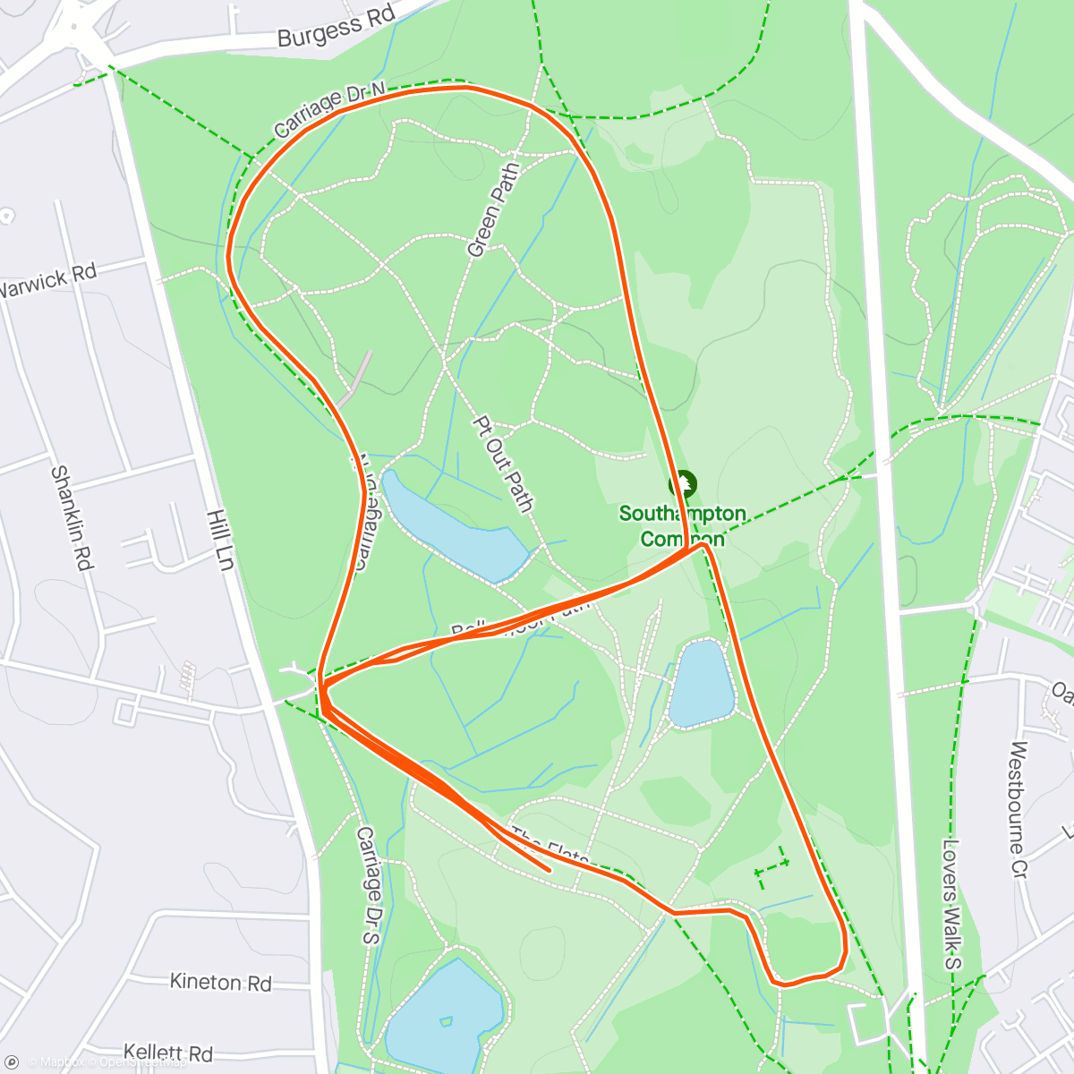 Map of the activity, Southampton Parkrun
Official Time - 23:31