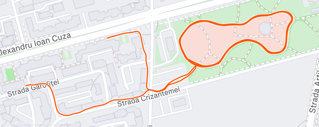 Map of the activity, Lunch Run