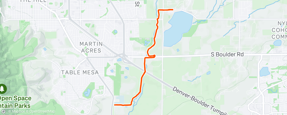 Map of the activity, Lunch Run