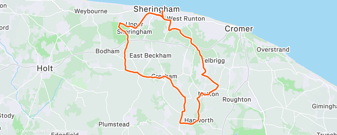 Карта физической активности (Sunday Long Run)