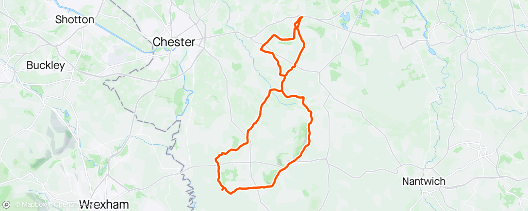 Map of the activity, Cheshire Lanes with Phil P.