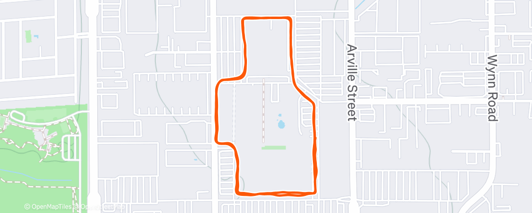 Map of the activity, Evening Run