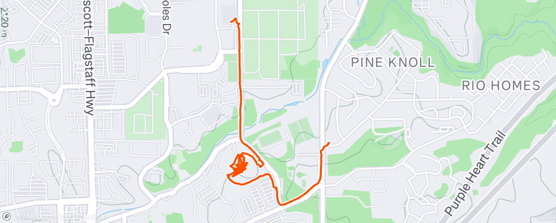 Map of the activity, Morning Walk