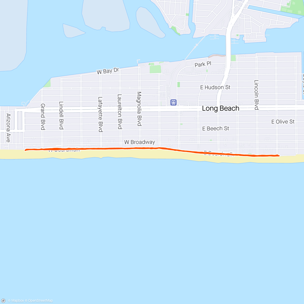 アクティビティ「Long Beach drift」の地図