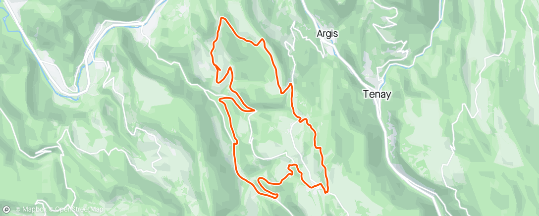 Mapa de la actividad, Sortie VTT en soirée