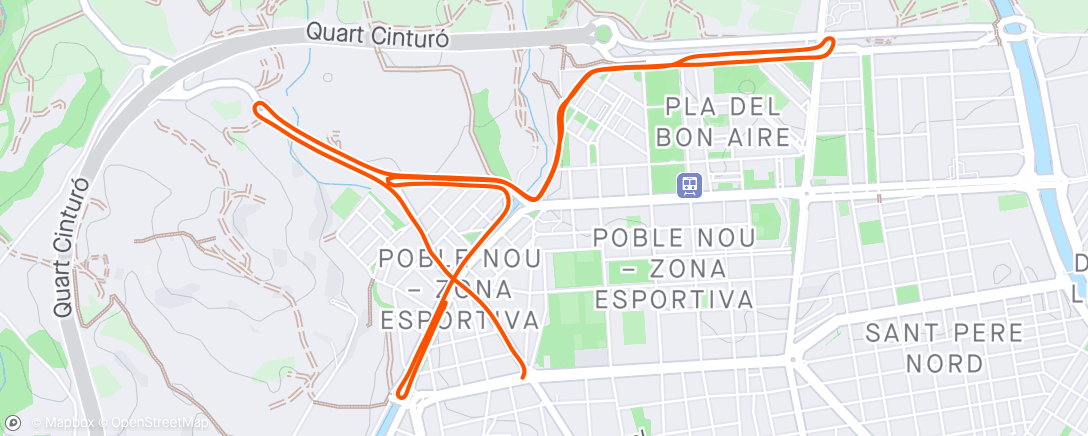 Map of the activity, Evening Run