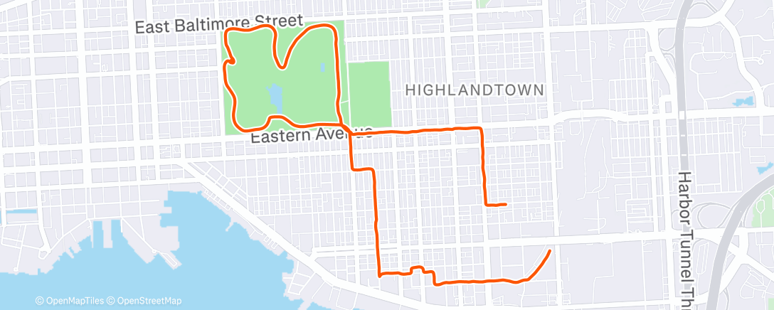 Map of the activity, Run w/ Rye