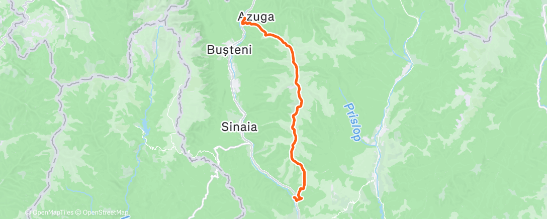 Map of the activity, Creasta Munților Baiului de la Sud la Nord