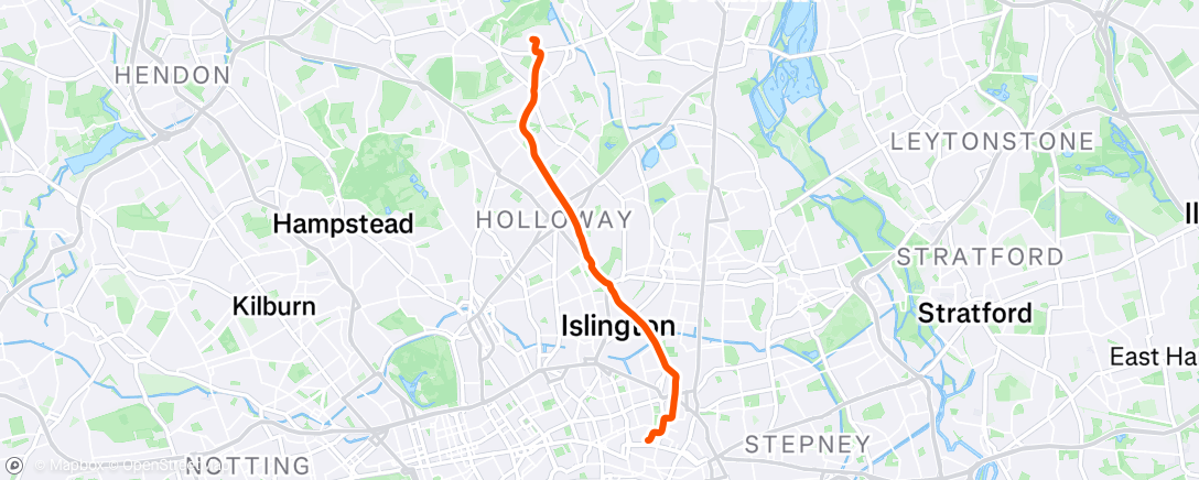 Map of the activity, Morning Ride