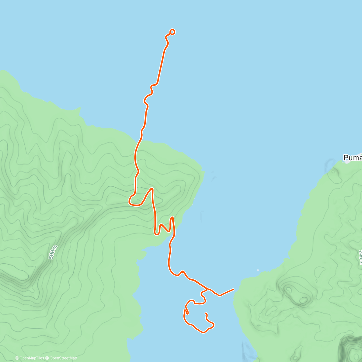 Map of the activity, 45min♨️