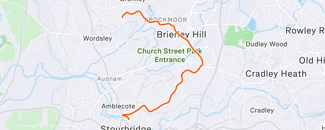 Mapa de la actividad (Afternoon Run)