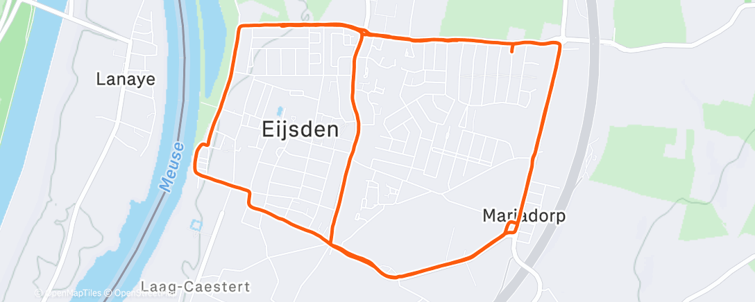 Map of the activity, Morning Run