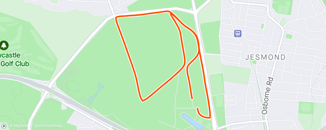 Map of the activity, Town Moor Parkrun