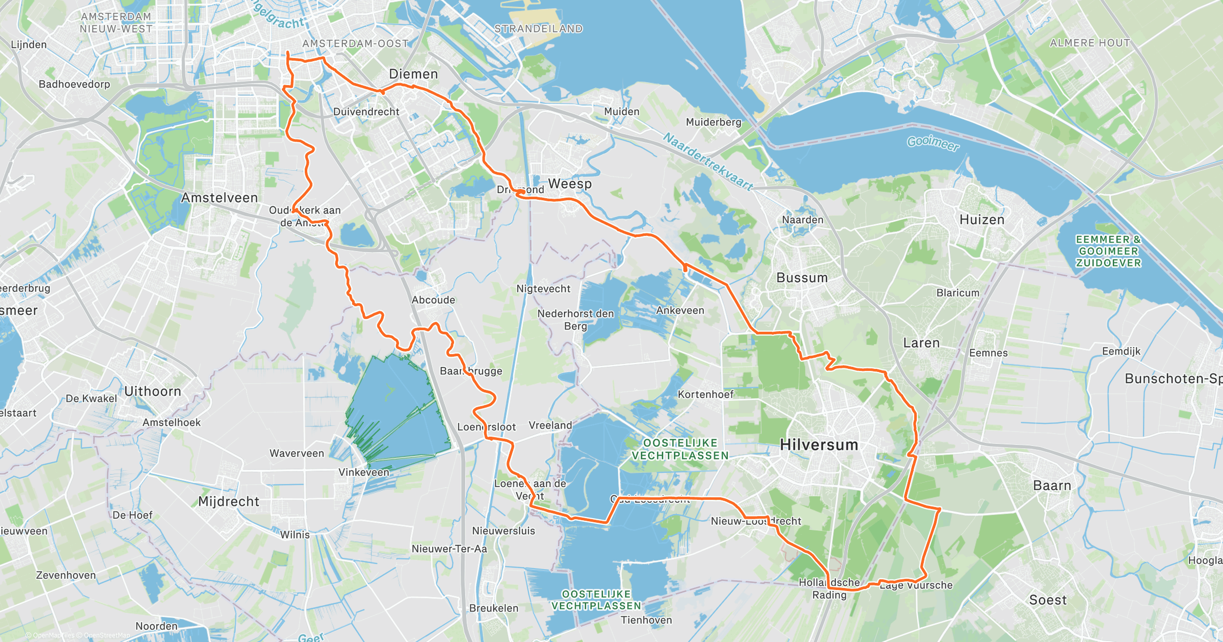 Map of the route