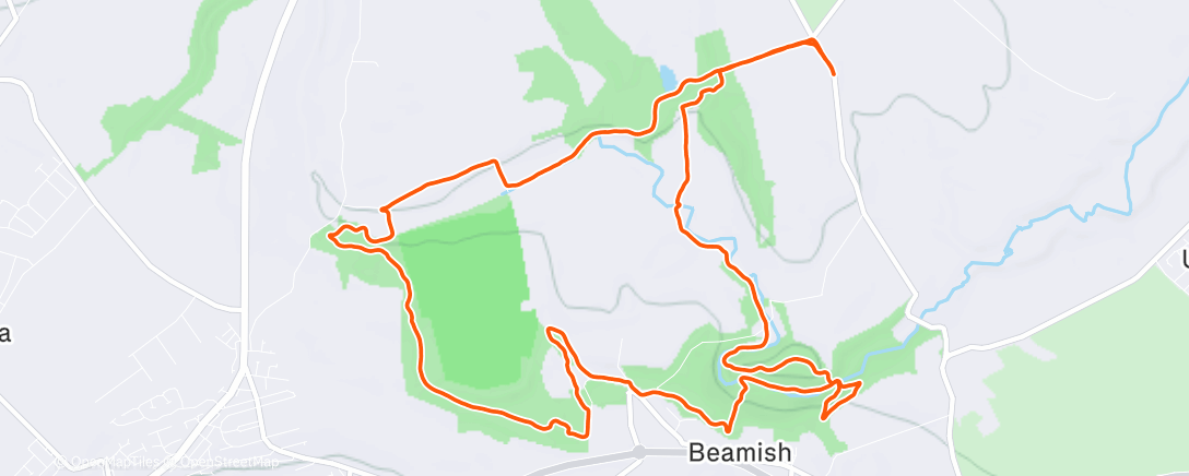 Map of the activity, Beamish hills