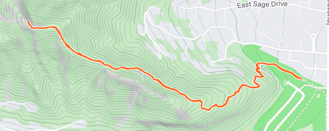 Map of the activity, Morning Hike