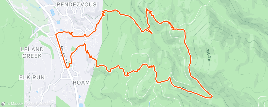 Map of the activity, Did some "hogging" in Winter Park, CO