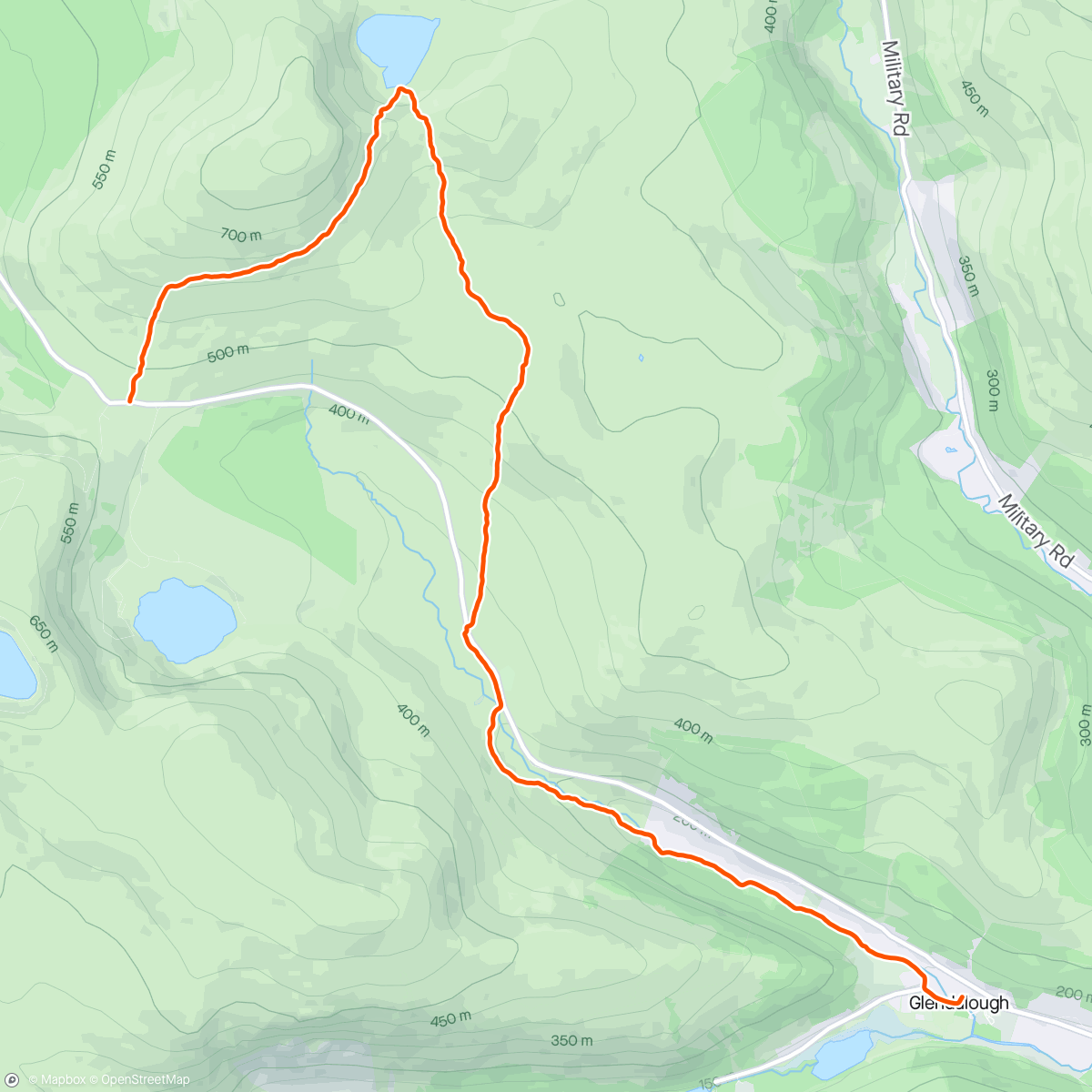 Map of the activity, IMRA Glacier Lakes Relay