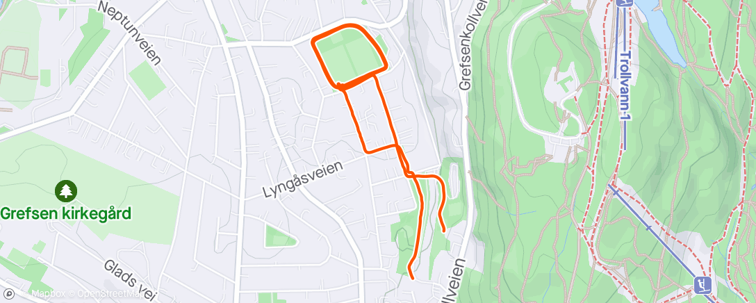 Map of the activity, 4x2000 meter 🇳🇴