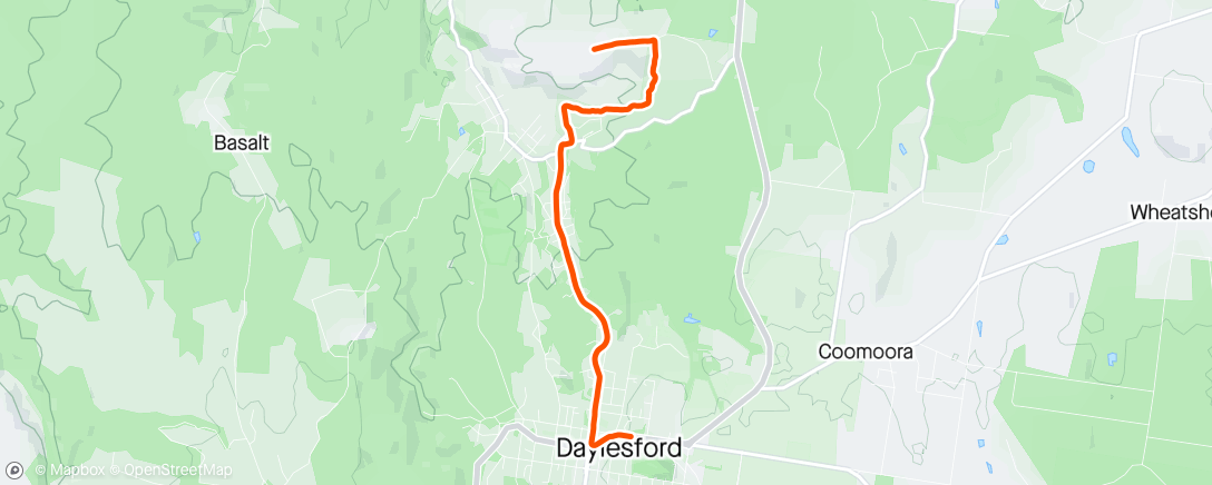 Map of the activity, Daylesford