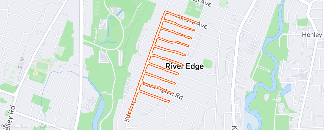 Map of the activity, Comb hill run