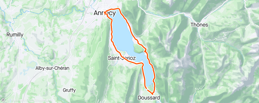 Karte der Aktivität „Relaxed rondje @ Lac d’Annecy”