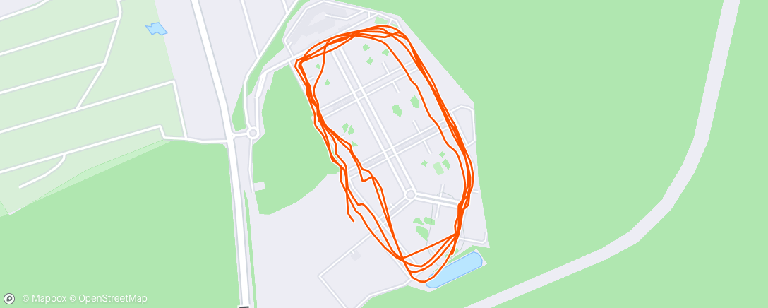 Map of the activity, Afternoon Run