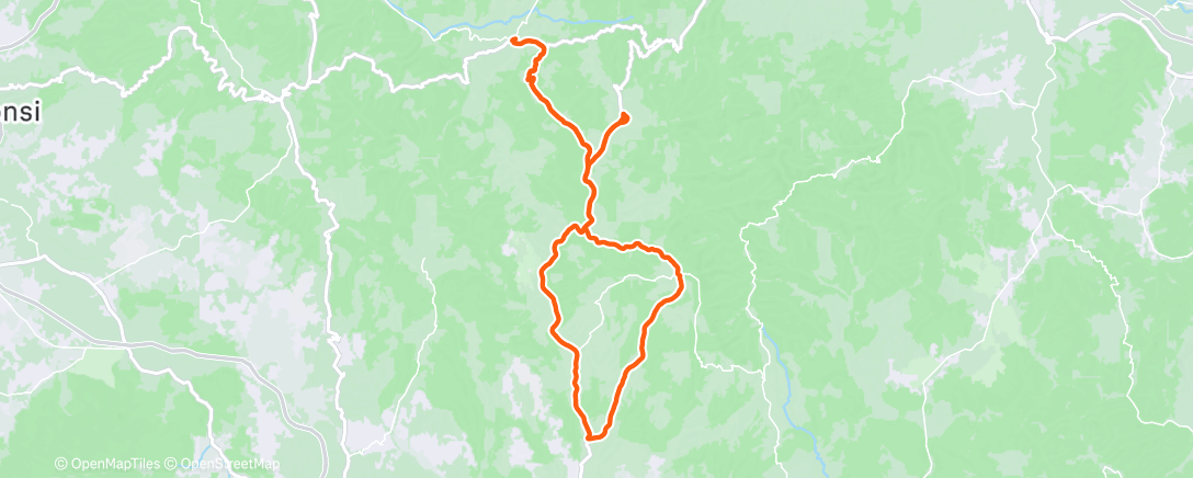 Map of the activity, Pedalata mattutina