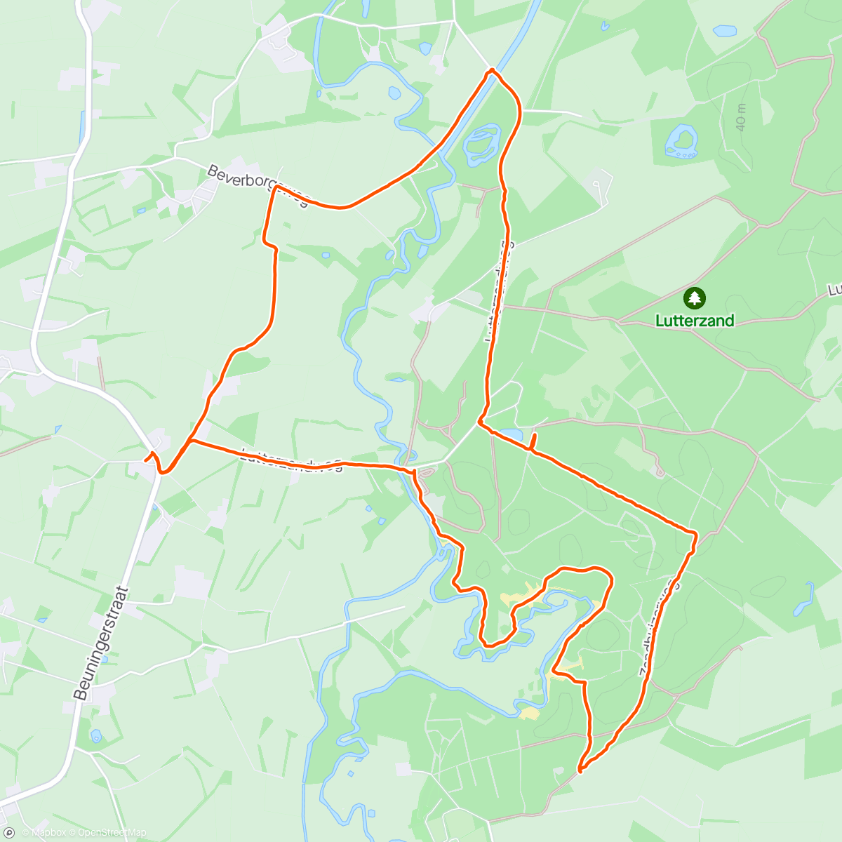 Mapa de la actividad (Kronkelen langs de Dinkel)