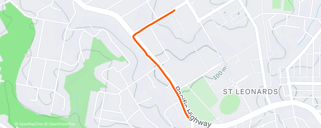 Map of the activity, Afternoon Walk