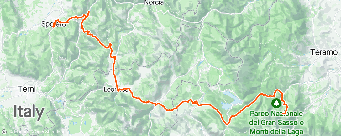 Map of the activity, Giro d’Italia stage 8