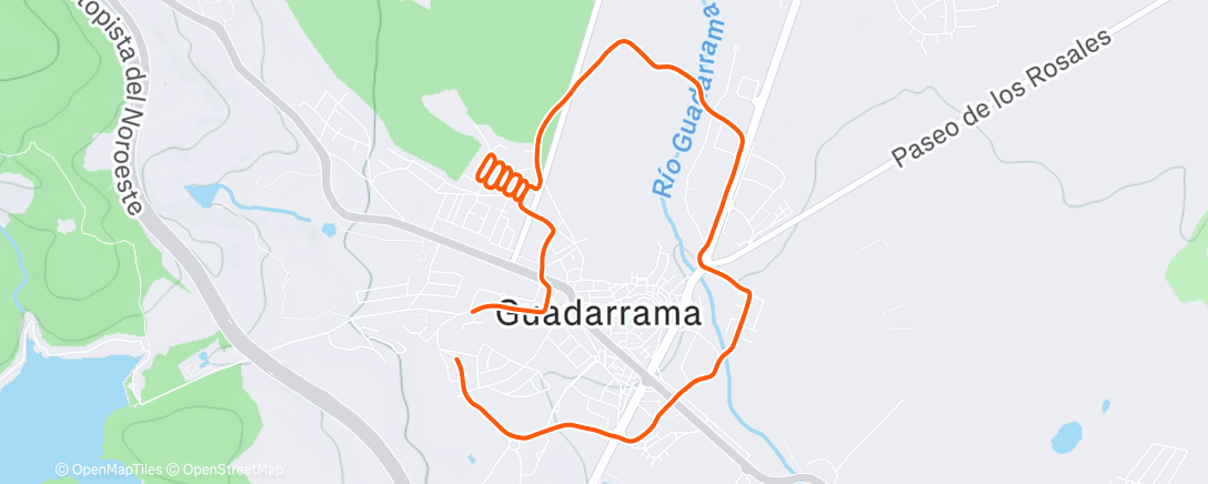 Map of the activity, Morning Run