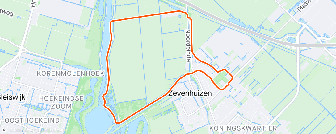 Map of the activity, Avond loopje