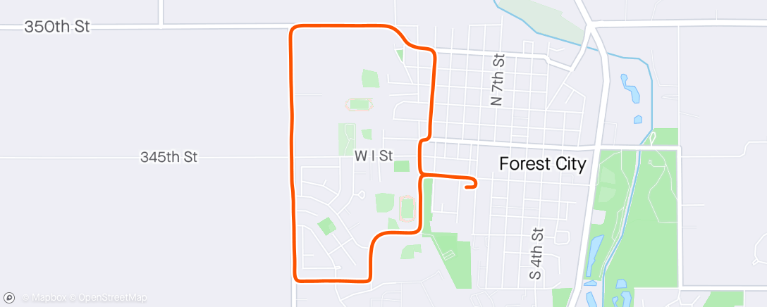 Map of the activity, Walk/run with the hubs