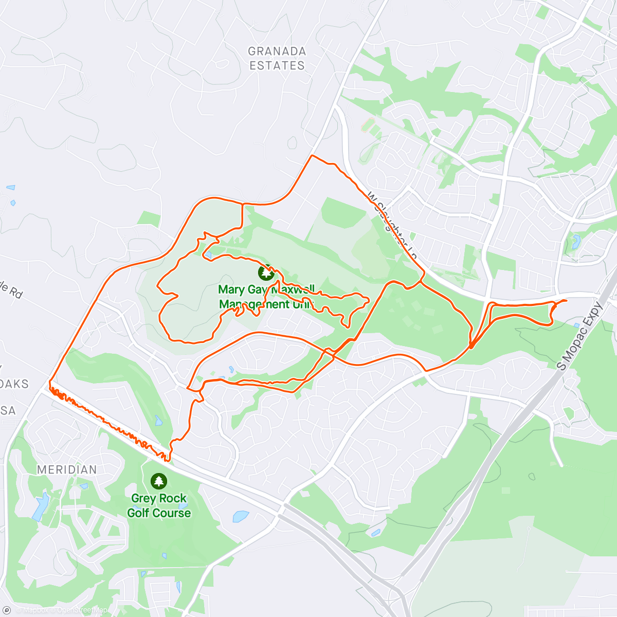 Map of the activity, Dawgs roaming the local trails