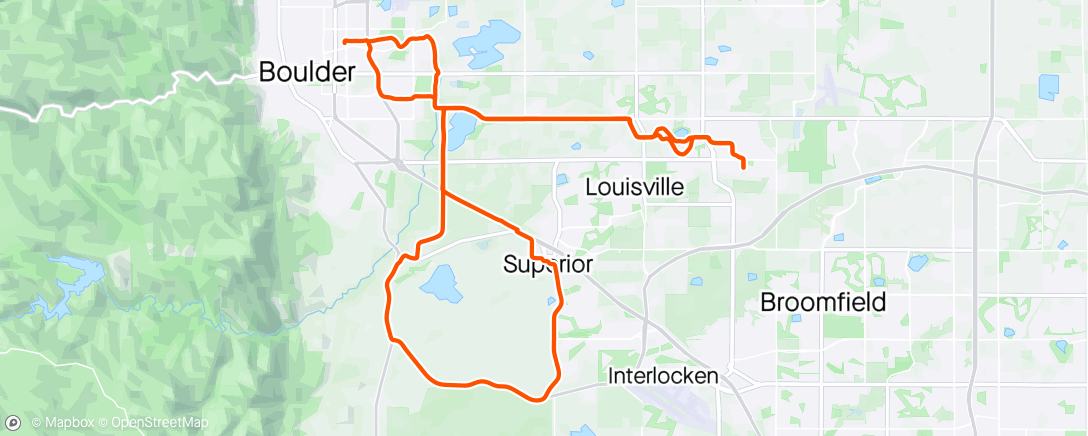 Map of the activity, Spicy full cycle ride