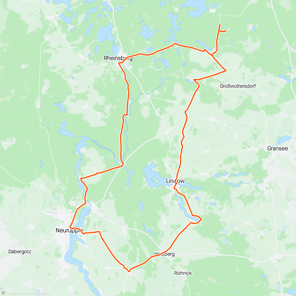Map of the activity, Lovely ride